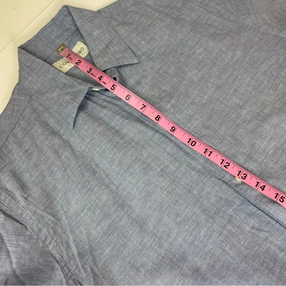 NEW Coastaoro Shirt Mens Small Blue Short Sleeve Shirt Button Up NWOT mark - Picture 8 of 9
